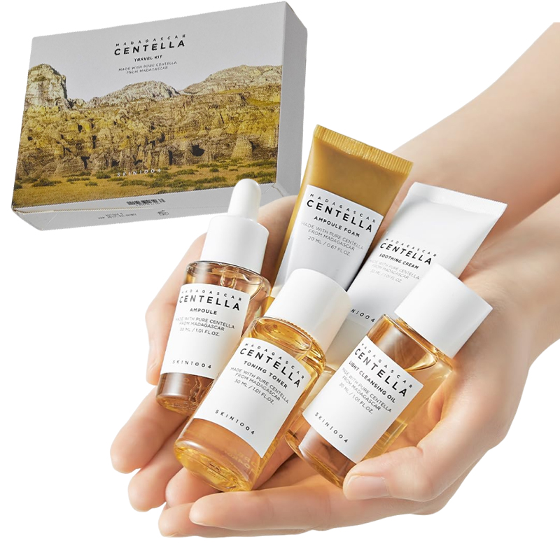 Luxury Skincare Kit - Дорожный дорожный набор Centella, тонер-ампула, успокаивающий