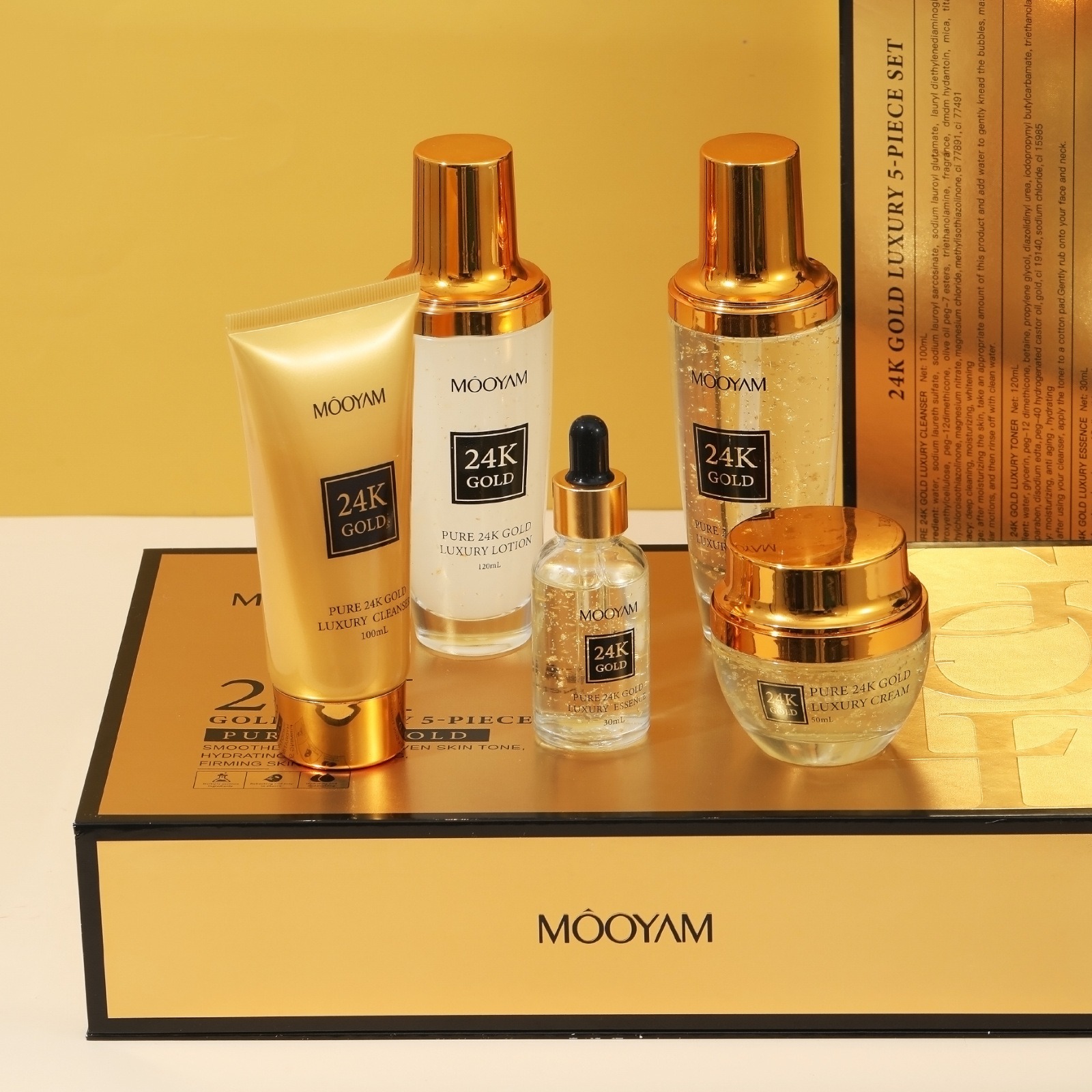 Luxury Skincare Sets - 24-каратное золото, роскошный увлажняющий набор против