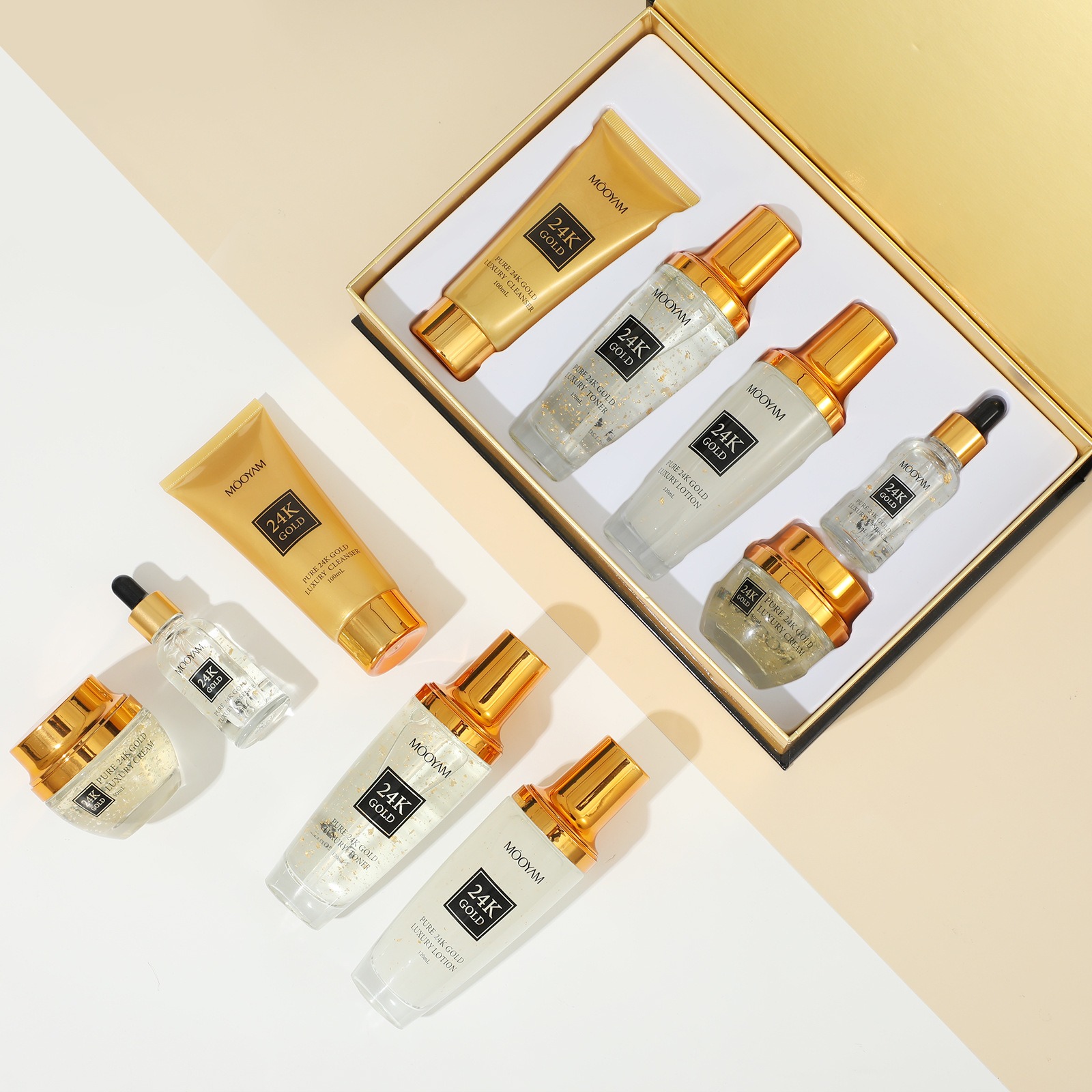 24-каратное золото, роскошный  – обзор и цена Luxury Skincare Sets