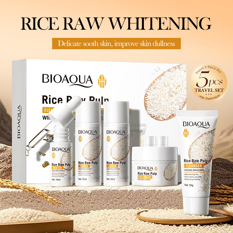 5 шт. BIOAOUA рисовый сырой от – обзор и цена Luxury Skincare Kit