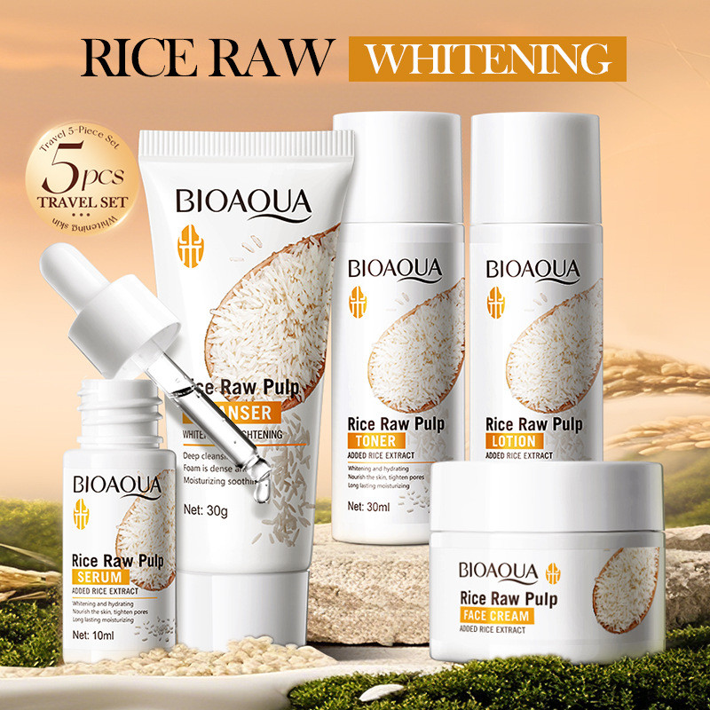 5 шт. BIOAOUA рисовый сырой от – обзор и цена Luxury Skincare Kit